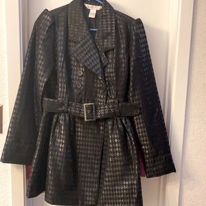 EUC. Black belted trench jacket
